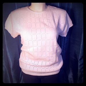 Vintage Med White Sweater Top